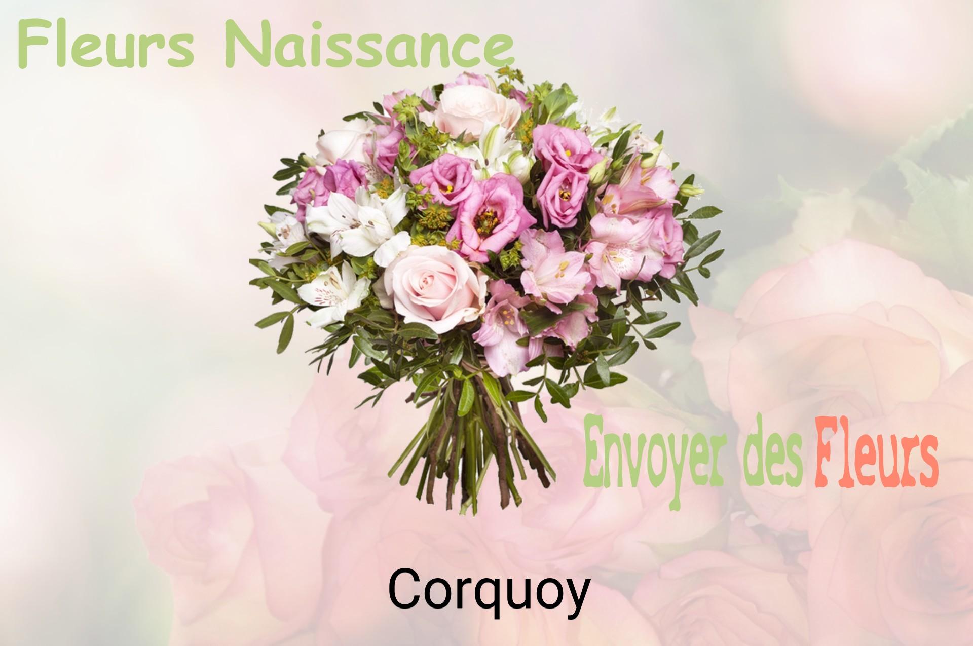 Bouquet de fleurs de naissance livré à Corquoy